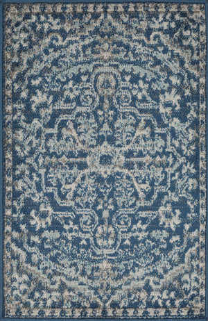 Olivia Traditional Dark Blue Area Rug
