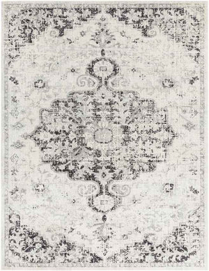 Olivia Traditional Black Gray Area Rug