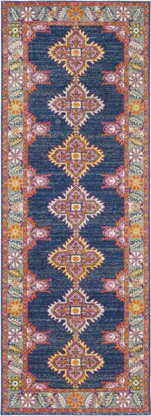 Isla Traditional Navy/Gray Area Rug