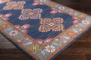 Isla Traditional Navy/Gray Area Rug