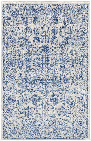 Leo Traditional Dark Blue Area Rug