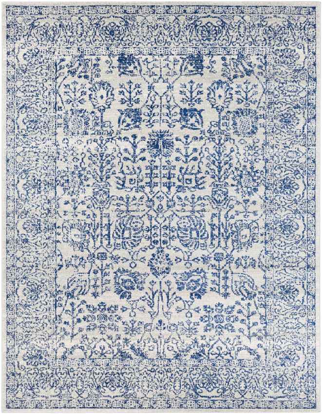 Leo Traditional Dark Blue Area Rug