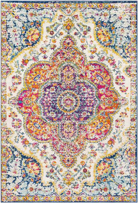 Lola Traditional Pink/Saffron Area Rug