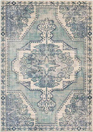 Henry Traditional Teal Area Rug