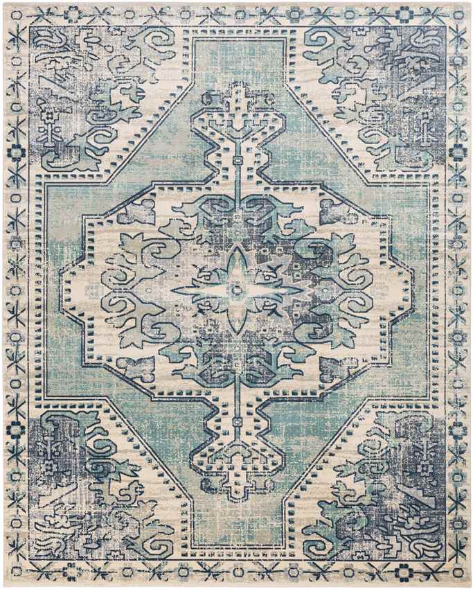 Henry Traditional Teal Area Rug