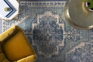 Henry Traditional Teal Area Rug