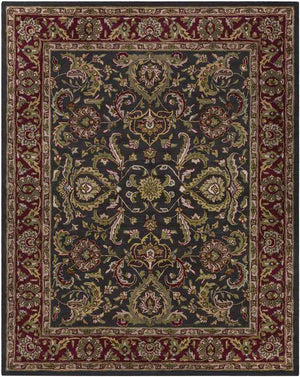 Palaiseau Traditional Dark Red Area Rug