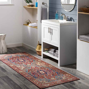 Nievre Traditional Burnt Orange Area Rug