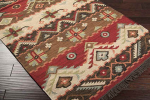 Claudette Rustic Dark Brown Area Rug
