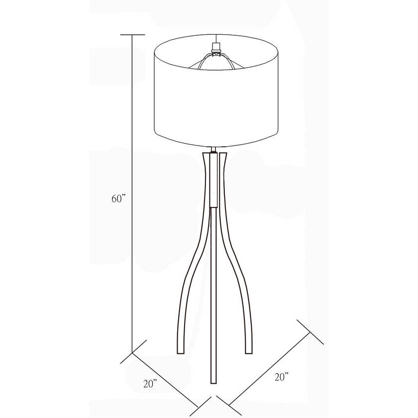 Shkoder Modern Brown Floor Lamp