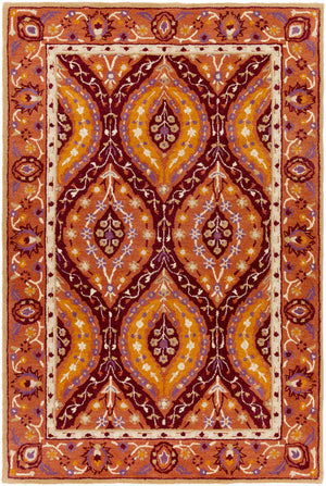 Chignik Traditional Burgandy Area Rug