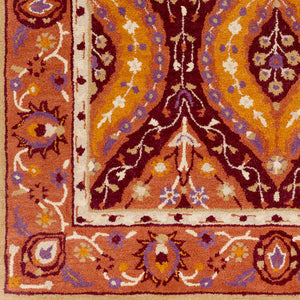 Chignik Traditional Burgandy Area Rug