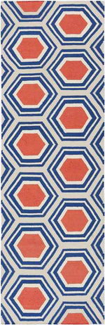 Sivas Modern Blue/Orange Area Rug