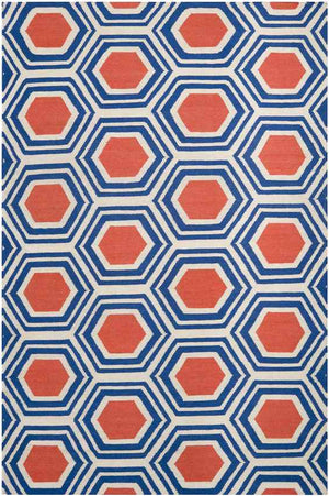 Sivas Modern Blue/Orange Area Rug