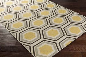 Sivas Modern Beige/Yellow/Black Area Rug