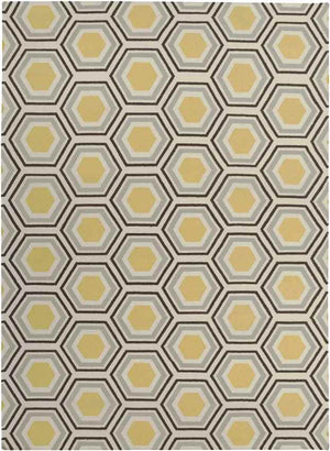 Sivas Modern Beige/Yellow/Black Area Rug