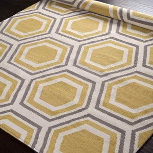 Sivas Modern Beige/Yellow/Black Area Rug