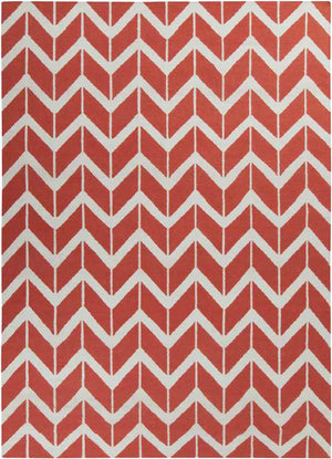 Dyer Modern Red/Bright Orange Area Rug