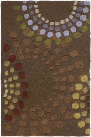 Elba Modern Chocolate/Gold Area Rug