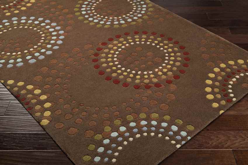 Elba Modern Chocolate/Gold Area Rug