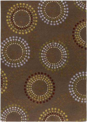 Elba Modern Chocolate/Gold Area Rug