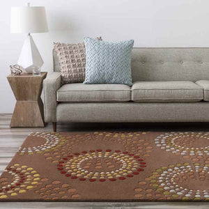 Elba Modern Chocolate/Gold Area Rug