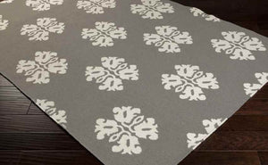 Emmonak Global Pewter/Beige Area Rug