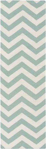 Escondido Modern Teal/White Area Rug