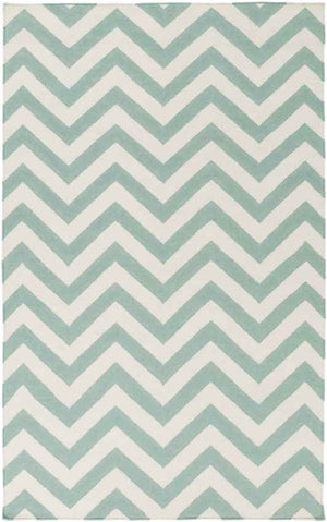 Escondido Modern Teal/White Area Rug
