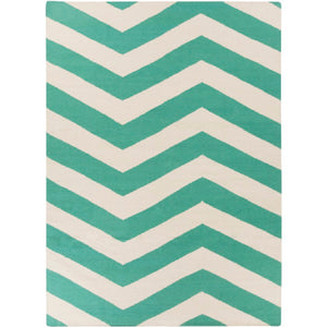 Emelle Modern Juniper/Antique White Area Rug