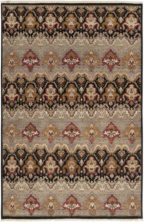 Sigourney Traditional Black/Tan Area Rug