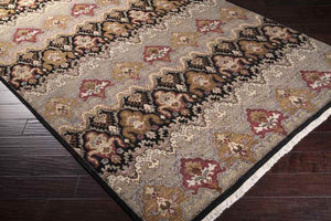 Sigourney Traditional Black/Tan Area Rug