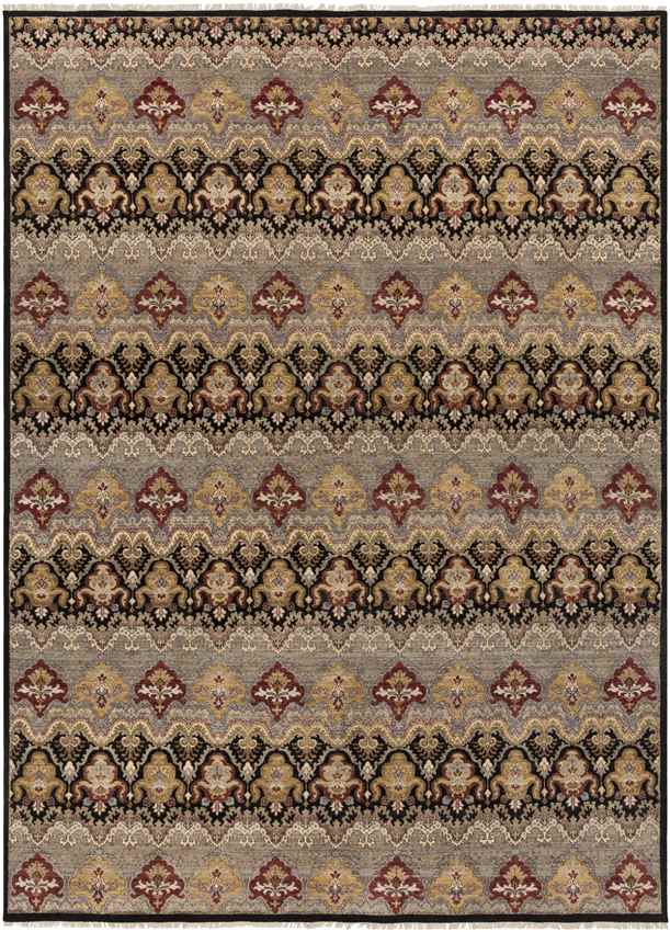 Sigourney Traditional Black/Tan Area Rug