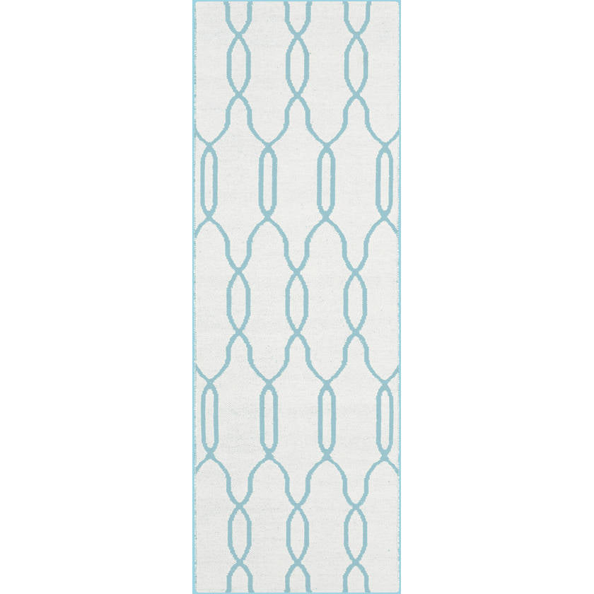 Homewood Modern White/Blue Area Rug
