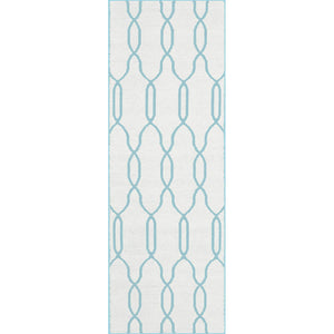 Homewood Modern White/Blue Area Rug