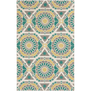 Ignacio Modern Green/Yellow Area Rug