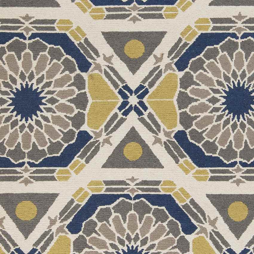 Ignacio Modern Blue/Yellow/Gray Area Rug