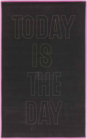 Mendota Modern Black/Pink Area Rug