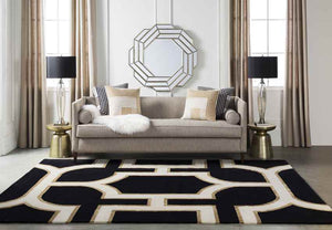 Axbridge Modern Black Area Rug