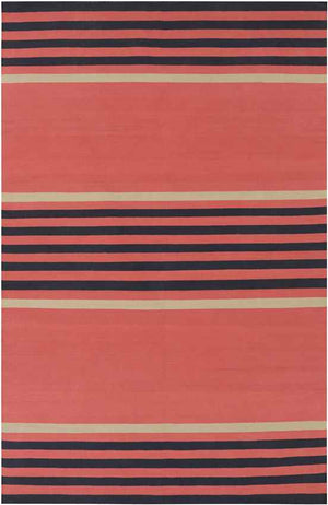 Oden Modern Coral/Ink/Light Gray Area Rug