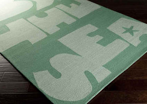 Providence Modern Jute/Sisal Aqua Area Rug