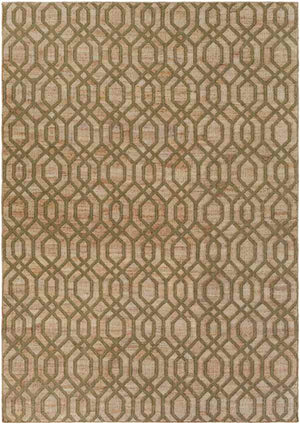 Shishmaref Global Green/Beige Area Rug