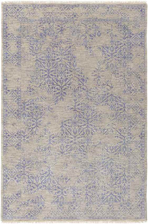 Wellton Traditional Medium Gray/Dark Blue Area Rug