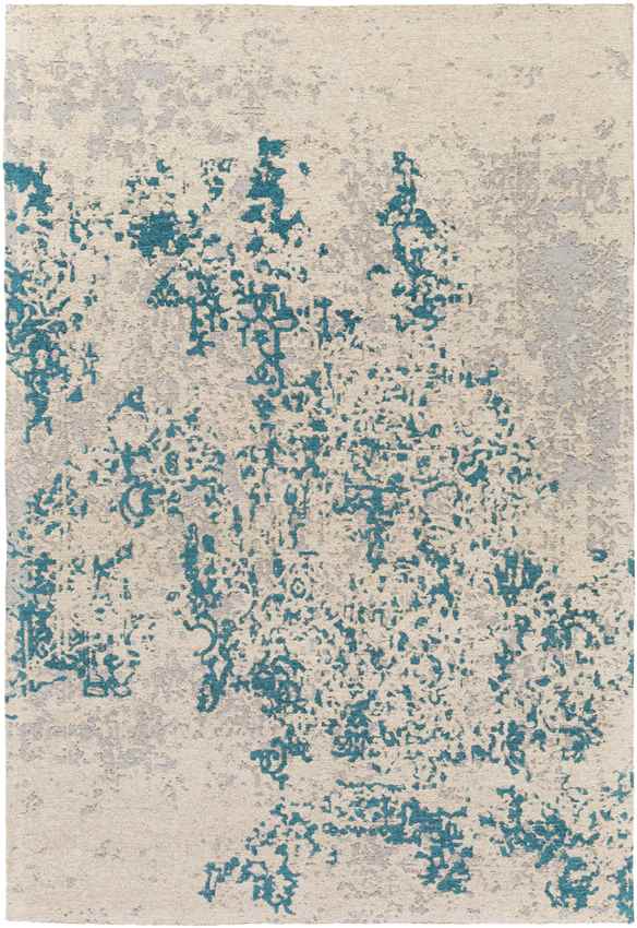 Coalville Modern Teal Blue/Silver Area Rug