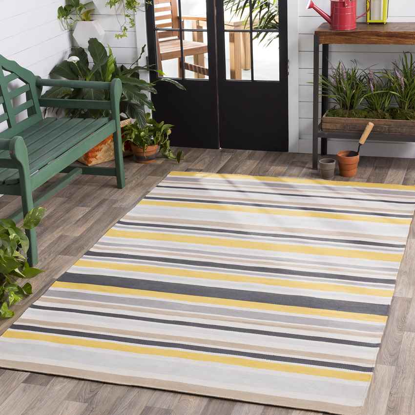 Fareham Modern Light Gray/Yellow Area Rug