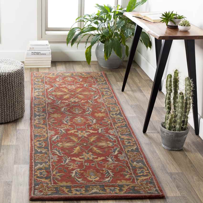 Daysland Traditional Rust Area Rug