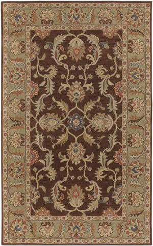 Daysland Traditional Dark Brown Area Rug