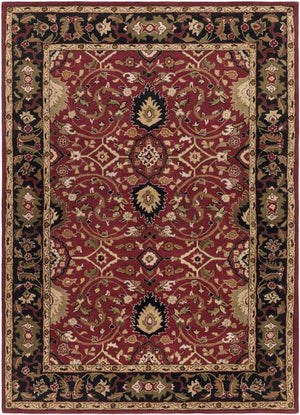 Hardisty Traditional Burgundy Area Rug