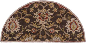 Eckville Traditional Dark Brown Area Rug