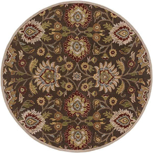 Eckville Traditional Dark Brown Area Rug